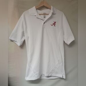 Pro Player White and Red Polo Shirt Athletic Style Alabama